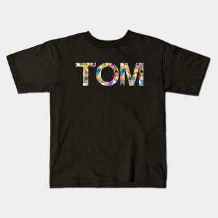 Tom, name, typography Kids T-Shirt